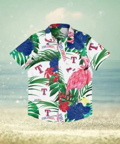 Texas Rangers Flamingo Hawaiian Shirt