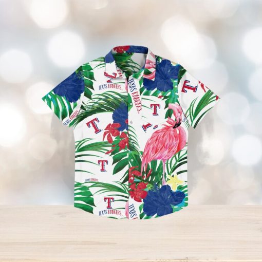 Texas Rangers Flamingo Hawaiian Shirt