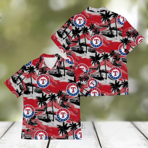 Texas Rangers Sports American Tropical Patterns 3D Hawaiian Shirt For Men Women Gifts New Trending Teams Shirt Hollidays