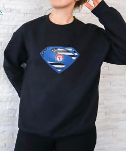 Texas Rangers Superman logo shirt