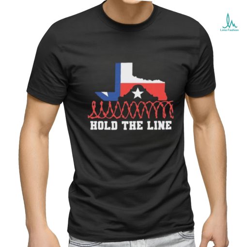 Texas Razor Wire Hold The Line Flag Shirt