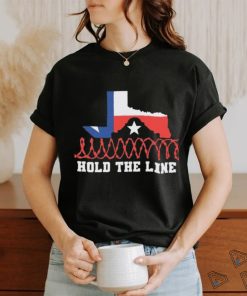 Texas Razor Wire Hold The Line Flag Shirt