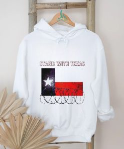 Texas Razor Wire Stand With Texas Flag Shirt