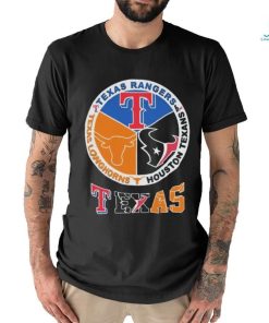 Texas Sports Teams Logo Texas Rangers Houston Texans And Texas Longhorns Shirt
