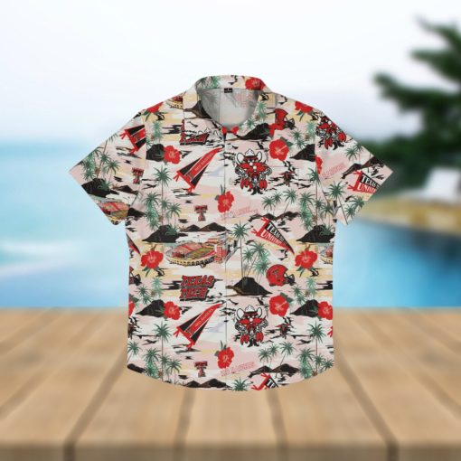 Texas Tech Red Raiders Thematic Stadium Print Hawaiian Shirt