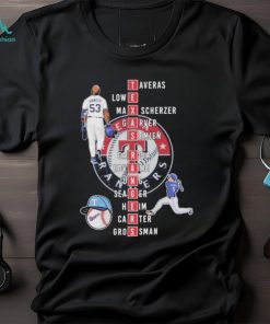 Texas rangers taveras lowe max scherzer farver semien shirt