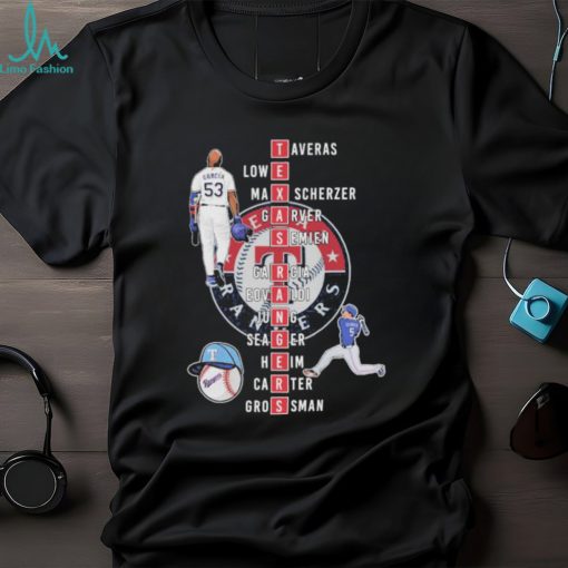 Texas rangers taveras lowe max scherzer farver semien shirt