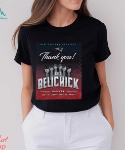 Thank You Bill Belichick New England Patriots Six Time Super Bowl Champion Shirt