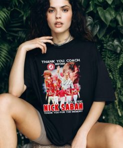 Thank You Coach Alabama Nick Saban 2007 2024 thank you for the memory shirt