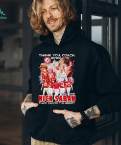 Thank You Coach Alabama Nick Saban 2007 2024 thank you for the memory shirt