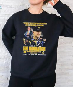 Thank You Coach And Forever Go Blue Jim Harbaugh Michigan Wolverines 2015 2023 Thank You For The Memories Signature T Shirt
