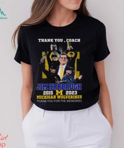 Thank You Coach Jim Harbaugh 2015 – 2023 Michigan Wolverines Thank You For The Memories T Shirt