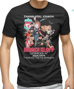 Thank You, Coach Jurgen Klopp 2015 2024 Liverpool Thank You For The Memories Signature Shirt