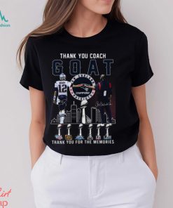 Thank You GOAT Bill Belichick And Brady New England Patriots Champions Thank You For The Memories T Shirt