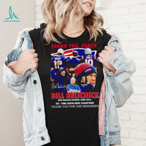 Thank you Coach Bill Belichick New England Patriots 2000 2023 thank you for the memories shirt