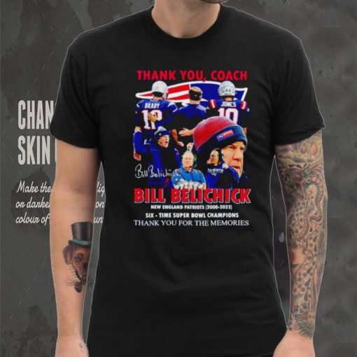 Thank you Coach Bill Belichick New England Patriots 2000 2023 thank you for the memories shirt