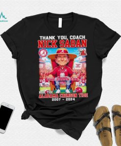 Thank you Coach Nick Saban 17 seasons The Saban Era Roll Tide Alabama Crimson Tide 2007 2024 shirt