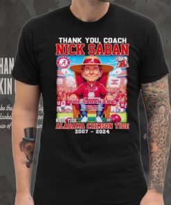 Thank you Coach Nick Saban 17 seasons The Saban Era Roll Tide Alabama Crimson Tide 2007 2024 shirt
