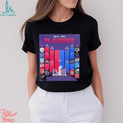 The 2024 NFL Playoffs Matchups Are Set Race To Super Bowl LVIII In Las Vegas Shirt