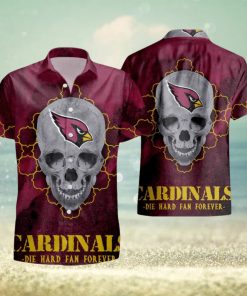 The Arizona Cardinals Print Skull NFL Hawaiian Shirt