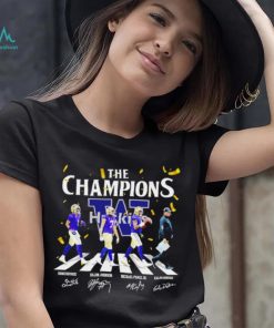 The Champions Washington Hukies player signatures logo shirt