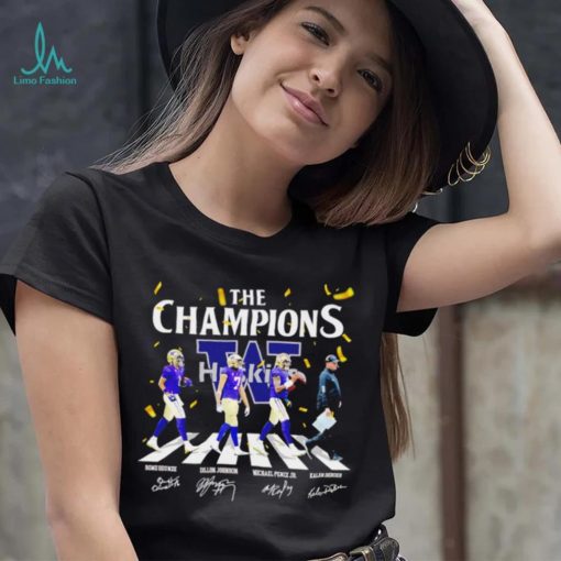 The Champions Washington Hukies player signatures logo shirt
