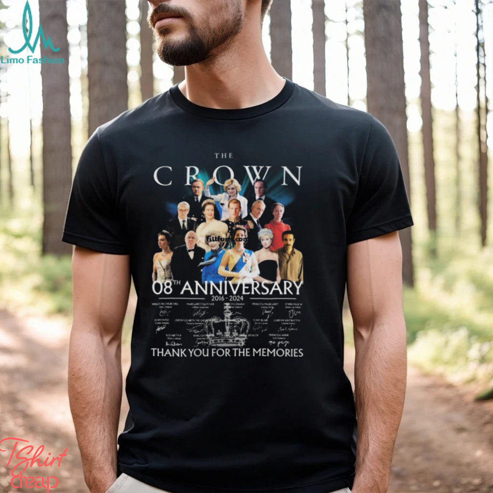 The Crown 08th Anniversary 2016 – 2024 Thank You For The Memories Signatures Shirt The Crown 08th Anniversary 2016 – 2024 Thank You For The Memories Signatures Shirt