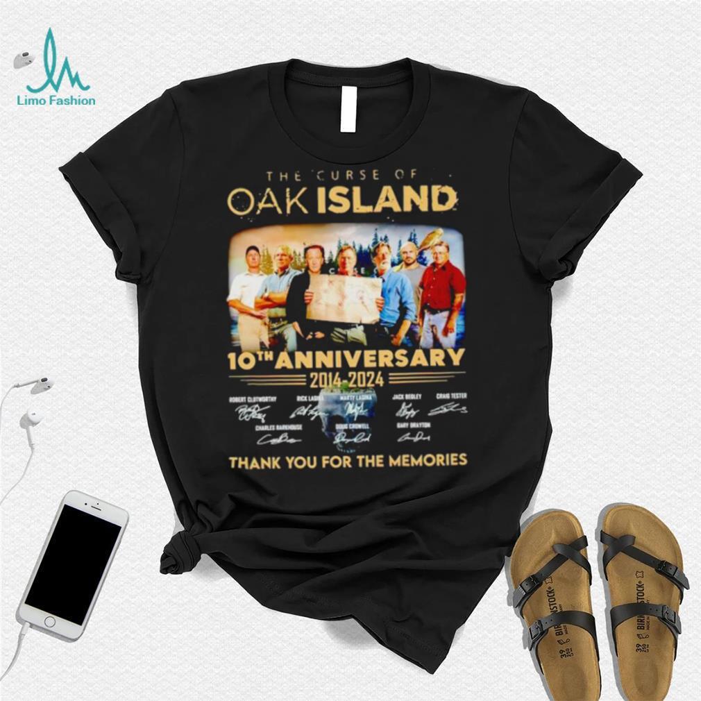The Curse of Oak Island 10th anniversary 2014 2024 thank you for the memories shirt The Curse of Oak Island 10th anniversary 2014 2024 thank you for the memories shirt