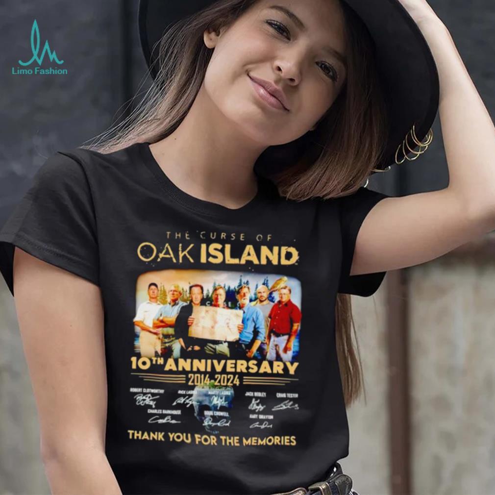 The Curse of Oak Island 10th anniversary 2014 2024 thank you for the memories shirt The Curse of Oak Island 10th anniversary 2014 2024 thank you for the memories shirt