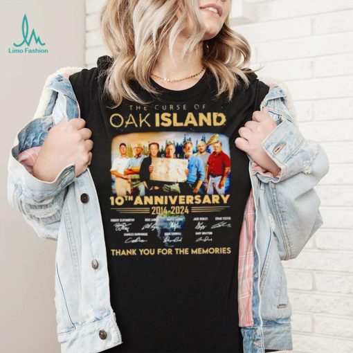 The Curse of Oak Island 10th anniversary 2014 2024 thank you for the memories shirt