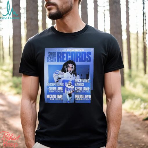 The Dallas Cowboys Player 88 CeeDee Lamb Record Books Shirt
