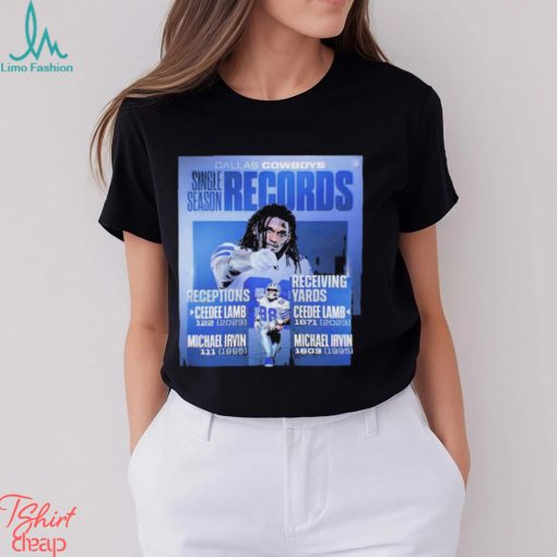 The Dallas Cowboys Player 88 CeeDee Lamb Record Books Shirt