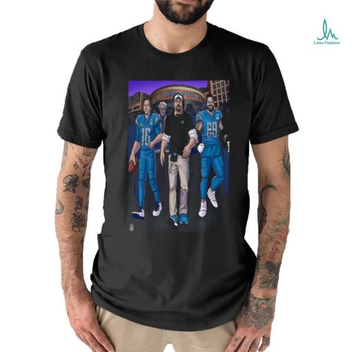 The Detroit Lions On To The NFC Championship Title With All Of Detroit Behind Them 2024 Shirt