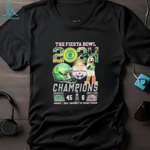The Fiesta Bowl 2024 Champions Oregon Ducks 45 6 Liberty Flames January 12024 T Shirt