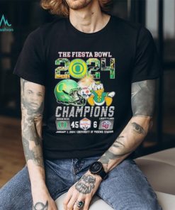 The Fiesta Bowl 2024 Champions Oregon Ducks Mascot 45 6 Liberty Flames January 12024 University Of Phoenix Stadium T Shirt