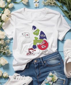The Grinch Baltimore Ravens And Kansas City Chiefs The Grinch San Francisco 49ers And Detroit Lions On Toilet Shirt