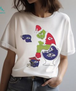 The Grinch Kansas City Chiefs And Ravens The Grinch San Francisco 49ers And Detroit Lions On Toilet Shirt