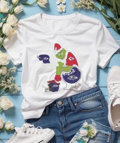 The Grinch Kansas City Chiefs And Ravens The Grinch San Francisco 49ers And Detroit Lions On Toilet Shirt