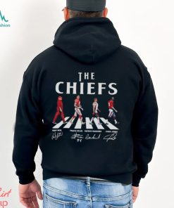 The Kansas City Chiefs Walking Abbey Road Super Bowl LVII Signatures Shirt