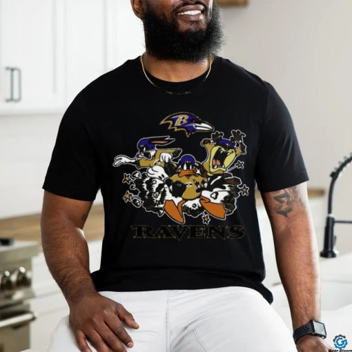 The Looney Tunes Cartoon Baltimore Ravens Football Logo Characters 2024 Shirt