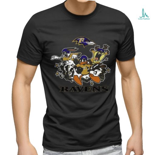 The Looney Tunes Cartoon Baltimore Ravens Football Logo Characters 2024 Shirt