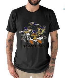 The Looney Tunes Cartoon Baltimore Ravens Football Logo Characters 2024 Shirt