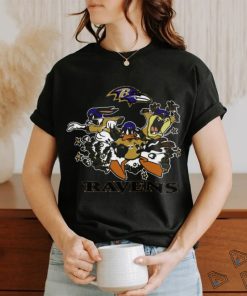 The Looney Tunes Cartoon Baltimore Ravens Football Logo Characters 2024 Shirt