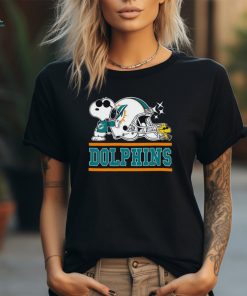 The Miami Dolphins Joe Cool and Woodstock Snoopy Mashup Shirt