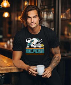 The Miami Dolphins Joe Cool and Woodstock Snoopy Mashup Shirt