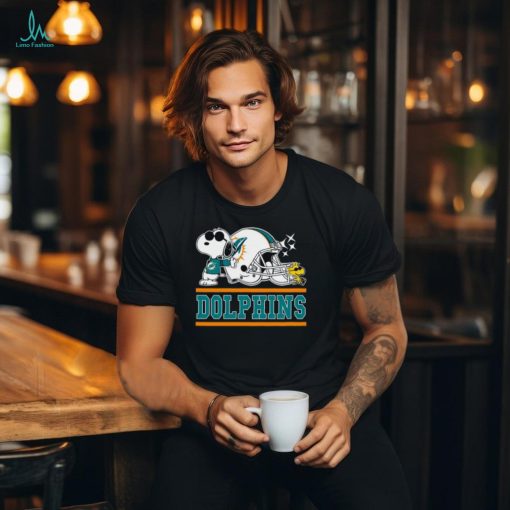 The Miami Dolphins Joe Cool and Woodstock Snoopy Mashup Shirt