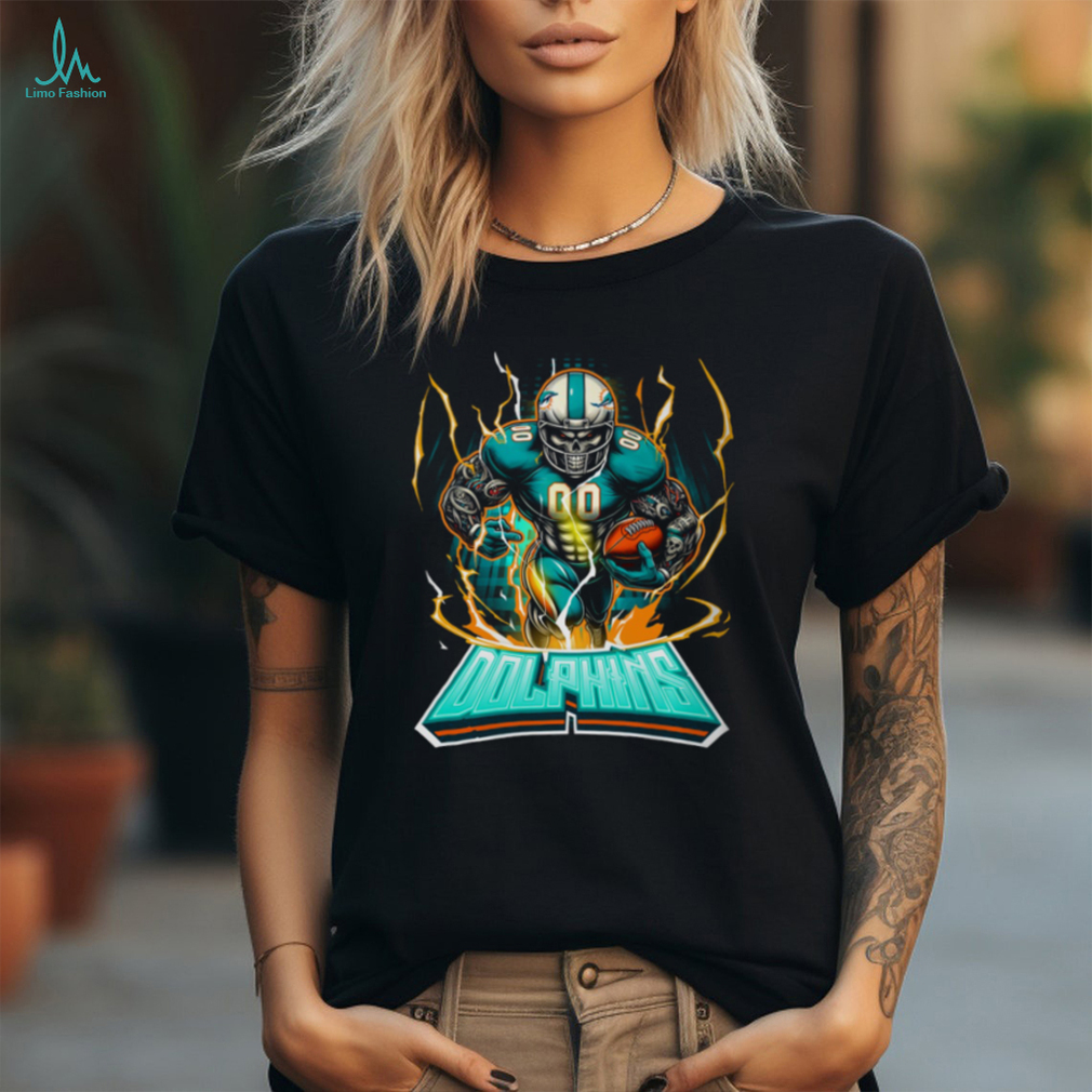 The Miami Team Dolphins Logo Football 2024 Football T Shirt The Miami Team Dolphins Logo Football 2024 Football T Shirt