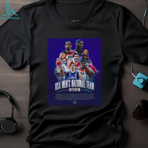 The Paris Player Pool USA Men’s National Team Members Name Lists Unique T Shirt