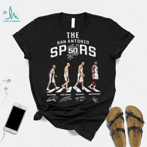 The San Antonio Spurs 50th Season Abbey Road Signatures Shirt