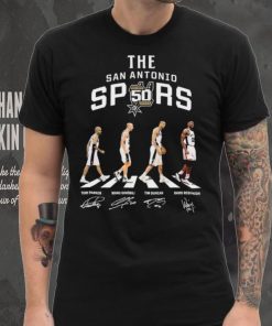 The San Antonio Spurs 50th Season Abbey Road Signatures Shirt